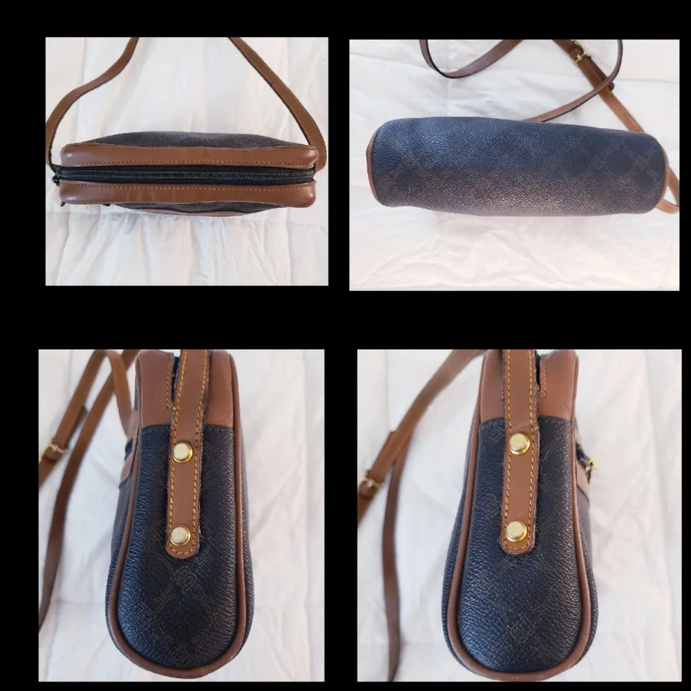 Vintage BALLY Monogram Crossbody Camera Bag & Matching Wallet Set - Brown/Black - Picture 8 of 16
